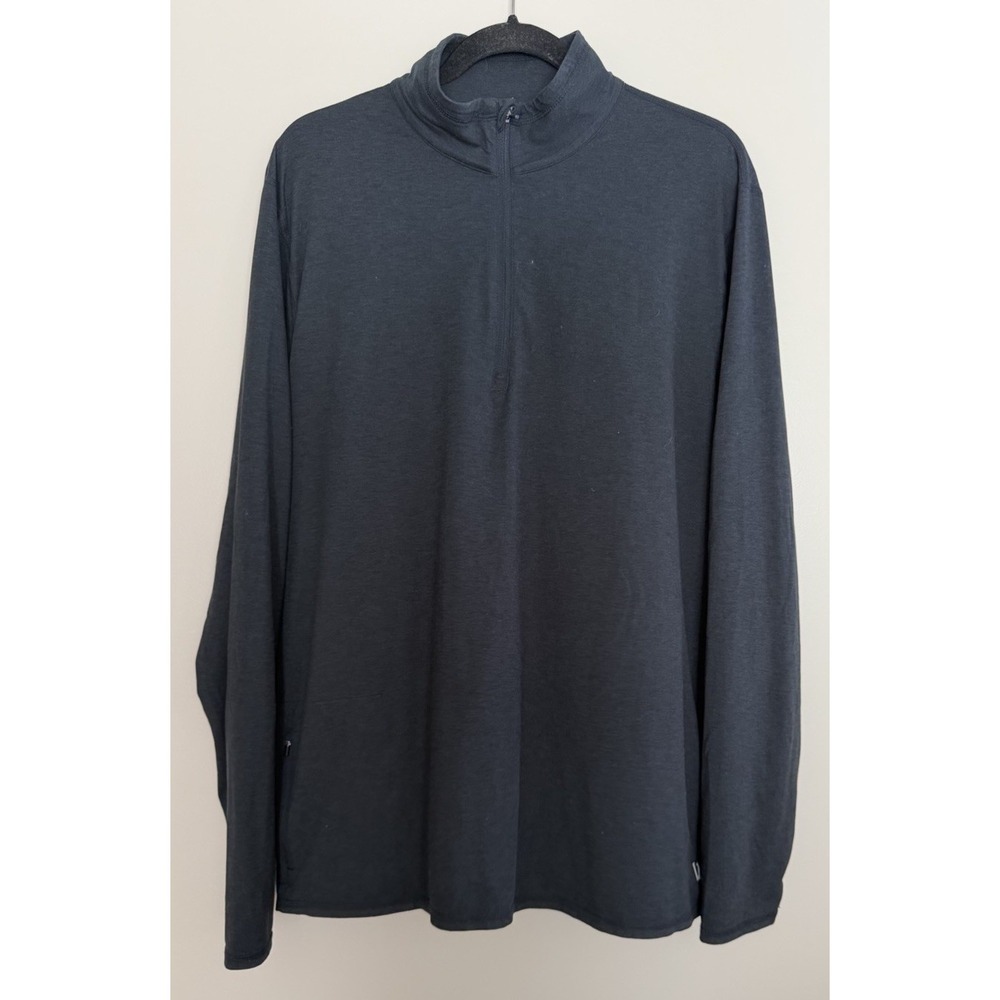 Vuori Ease Performance Half Zip Shirt Ink Heather Blue Men's Size X-Large